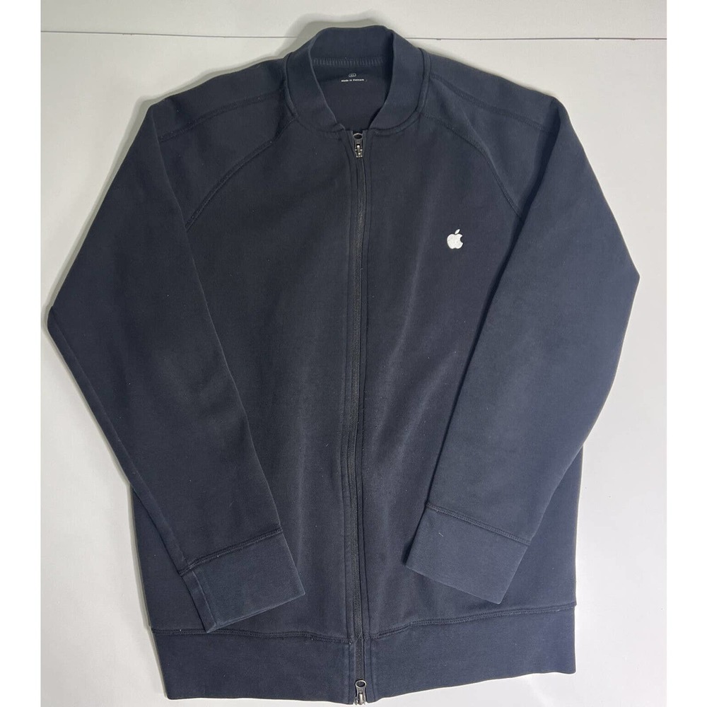 Apple Store Employee Jacket Full Zip Men's XL Black Sweatshirt